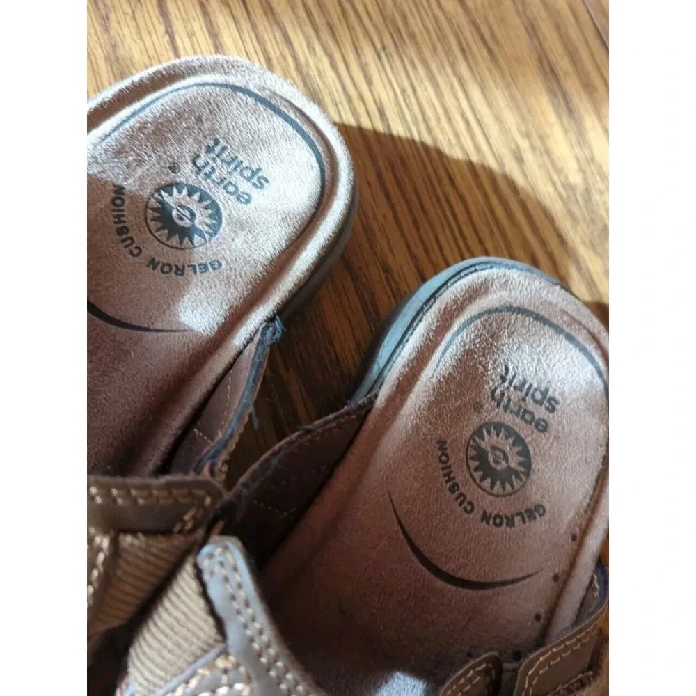 EARTH SPIRIT Men's Brown Cushion Sandals Size 8 Summer Festival BBQ‎ Beach Party